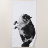 Summer Gedreht Cat Beach Handtuch (Vorderseite)