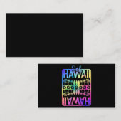 Summer Gefärbte Krawatte Hawaii Funny Surf Surfing Visitenkarte (Vorne/Hinten)
