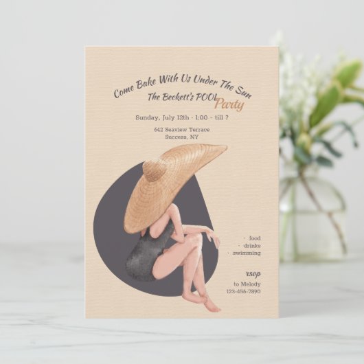 Summer Gefühl Einladung (Stehend Vorderseite)