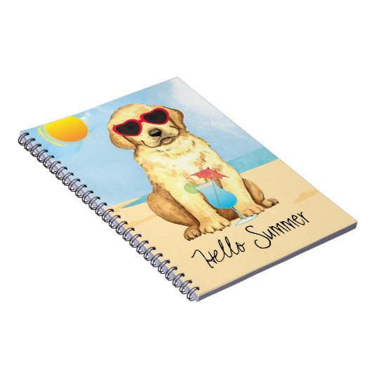 Summer Gelbe Labrador Notebook Notizblock (Rechte Seite)