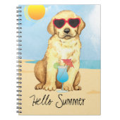 Summer Gelbe Labrador Notebook Notizblock (Vorderseite)