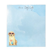 Summer Gelbe Labrador Notepad Notizblock (Vorderseite)