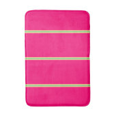Summer Geometric Stripes Yellow Fuchsia Green Badematte (Vorderseite Vertikal)