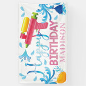 Summer Girl Birthday Personalisiert Banner (Vertikal)