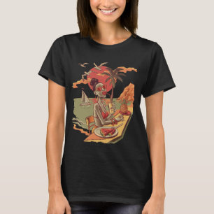 Summer Girl Illustration T-Shirt