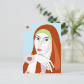 Summer Girl Postkarte (Stehend Vorderseite)