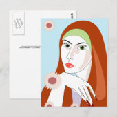 Summer Girl Postkarte (Vorne/Hinten)