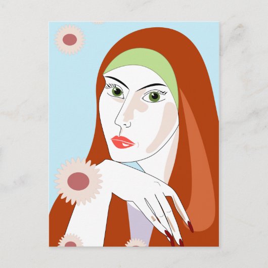 Summer Girl Postkarte (Vorderseite)