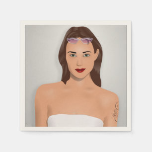 SUMMER GIRL SERVIETTE
