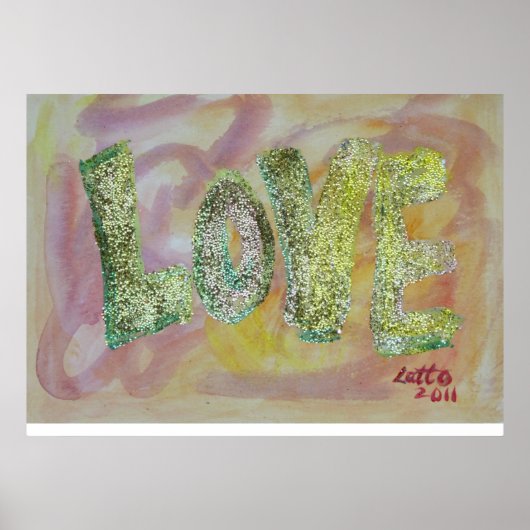 Summer Glow Liebe Art Word Malerposter drucken Poster (Vorne)