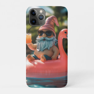 Summer Gnome in Sonnenbrille auf Flamingo Float Case-Mate iPhone Hülle