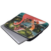Summer Gnome in Sonnenbrille auf Flamingo Float Laptopschutzhülle (Vorne Knopf)