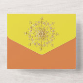 Summer Gold Mandala Wedding All In One Einladung (Rückseite)