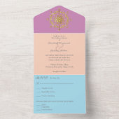 Summer Gold Mandala Wedding All In One Einladung (Innen Boden)