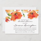 Summer Golden Poppy Brautparty Einladung (Vorderseite)