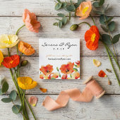 Summer Golden Poppy Hochzeitsinformationen Begleitkarte