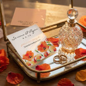 Summer Golden Poppy Hochzeitsinformationen Begleitkarte