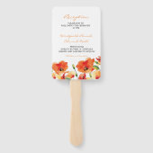 Summer Golden Poppy Hochzeitsprogramm Fan Combo Fächer (Rückseite)