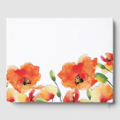 Summer Golden Poppy Wedding Gästebuch (Rückseite)