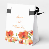 Summer Golden Poppy Wedding Geschenkschachtel (Rückseite)