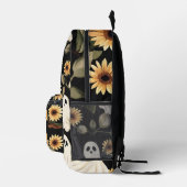 Summer Goth Geister und Sonnenblumen Spooky Bedruckter Rucksack (Rechts)