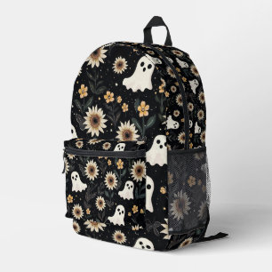 Summer Goth Geister und Sonnenblumen Spooky Bedruckter Rucksack