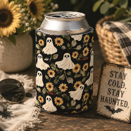 Summer Goth Geister und Sonnenblumen Spooky Dosenkühler