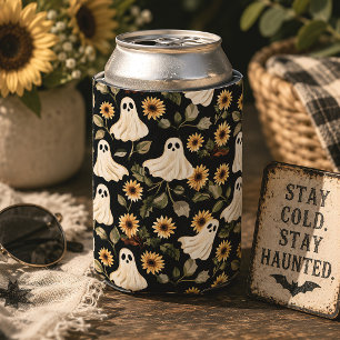 Summer Goth Geister und Sonnenblumen Spooky Dosenkühler