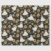 Summer Goth Geister und Sonnenblumen Spooky Geschenkpapier (Flach)