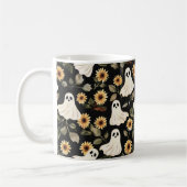 Summer Goth Geister und Sonnenblumen Spooky Kaffeetasse (Links)