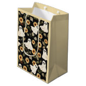 Summer Goth Geister und Sonnenblumen Spooky Mittlere Geschenktüte (Rückseite Schrägansicht)