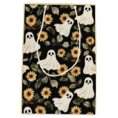 Summer Goth Geister und Sonnenblumen Spooky Mittlere Geschenktüte (Rückseite)