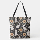 Summer Goth Geister und Sonnenblumen Spooky Tasche (Rückseite)