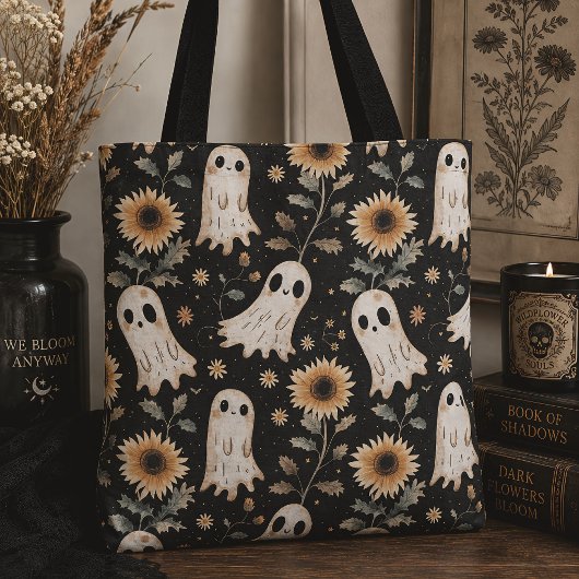 Summer Goth Geister und Sonnenblumen Spooky Tasche
