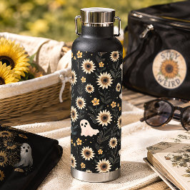 Summer Goth Geister und Sonnenblumen Spooky Trinkflasche