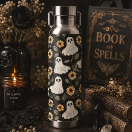 Summer Goth Geister und Sonnenblumen Spooky Trinkflasche