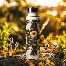 Summer Goth Geister und Sonnenblumen Spooky Trinkflasche