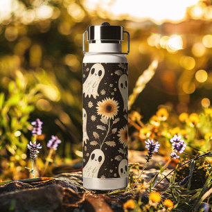Summer Goth Geister und Sonnenblumen Spooky Trinkflasche