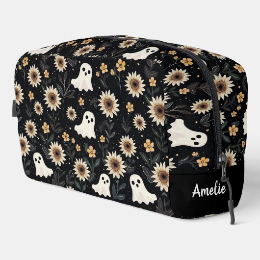 Summer Goth Geister und Sonnenblumen Spooky Waschbeutel (Rechte Ecke)