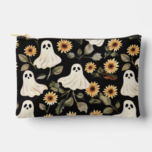 Summer Goth Geister und Sonnenblumen Spooky Zubehörtasche (Vorderseite)