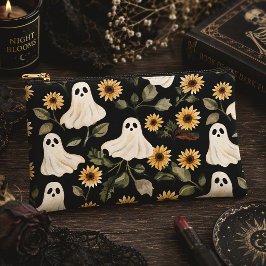 Summer Goth Geister und Sonnenblumen Spooky Zubehörtasche