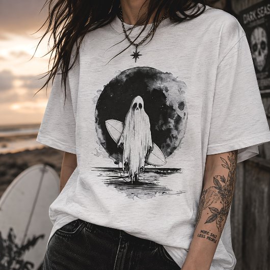 Summer Goth Ghost mit Surfbrett T-Shirt