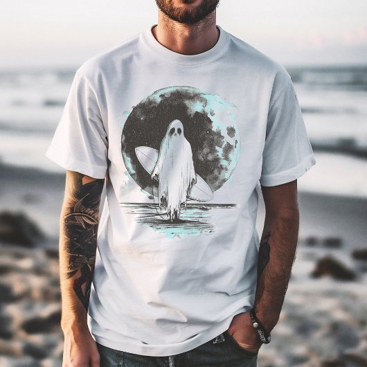 Summer Goth Ghost mit Surfbrett T-Shirt