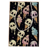 Summer Goth Skulls Eiscreme Spooky Mittlere Geschenktüte (Rückseite)