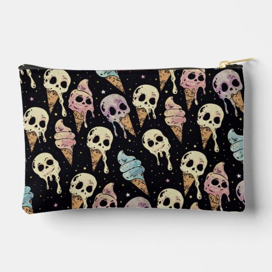 Summer Goth Skulls Eiscreme Spooky Zubehörtasche (Rückseite)
