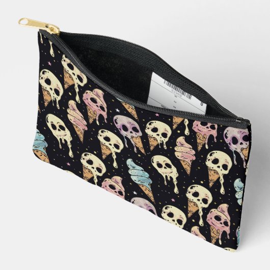 Summer Goth Skulls Eiscreme Spooky Zubehörtasche (Offen)