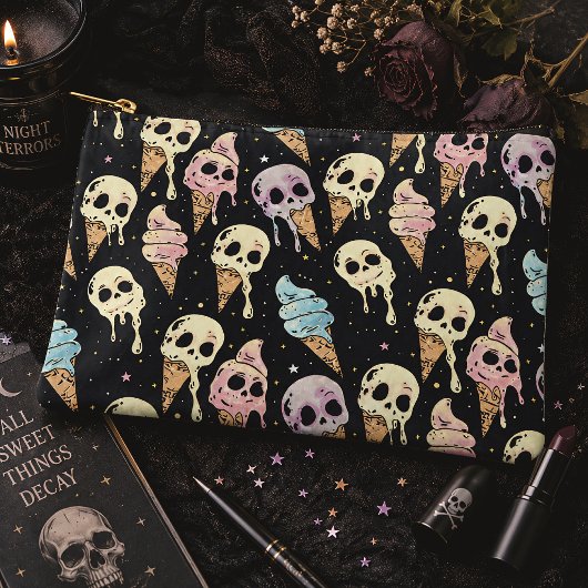 Summer Goth Skulls Eiscreme Spooky Zubehörtasche