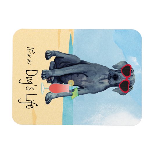 Summer Great Dane Magnet (Horizontal)