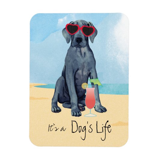 Summer Great Dane Magnet (Vertikal)