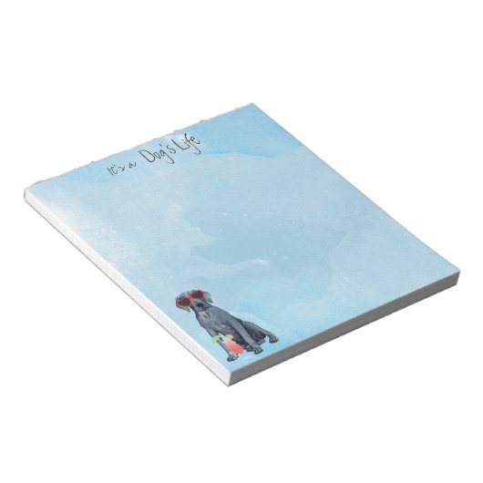 Summer Great Dane Notepad Notizblock (angewinkelt)